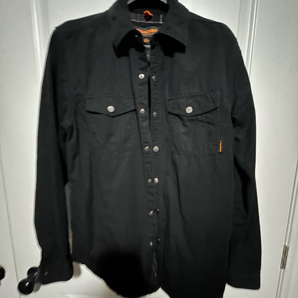 Realtree Black Casual Button Down Shirt